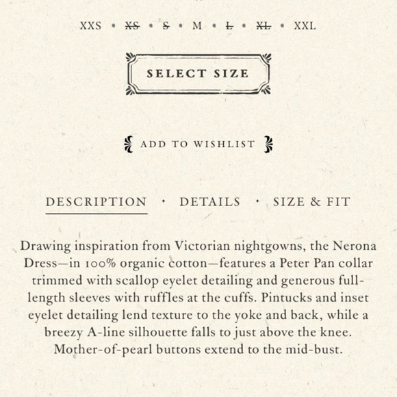 Doen Nerona Cotton Eyelet Ruffle Collar Long Sleeve Dress Atlantic Blue - Picture 11 of 12